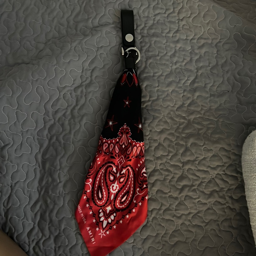 Amiri bandanna silk keychain